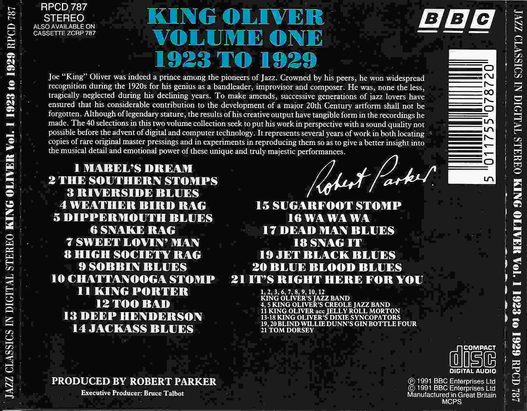 Back cover of RPCD 787